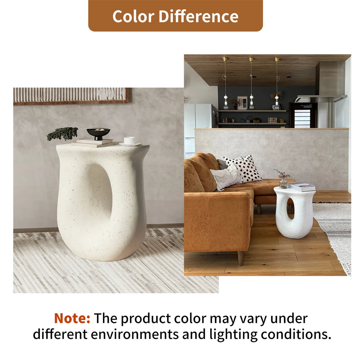 Wisfor Modern Oval Pedestal Side Table For Home Decor