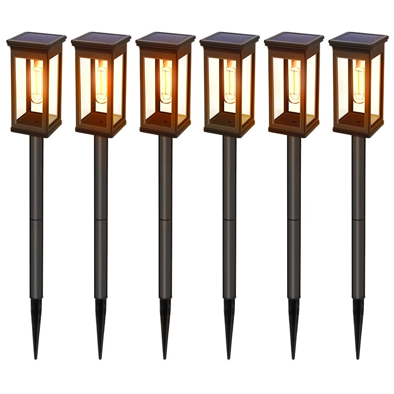 FAMCDC Solar Pathway Lights Auto On Off Waterproof Landscape Lighting