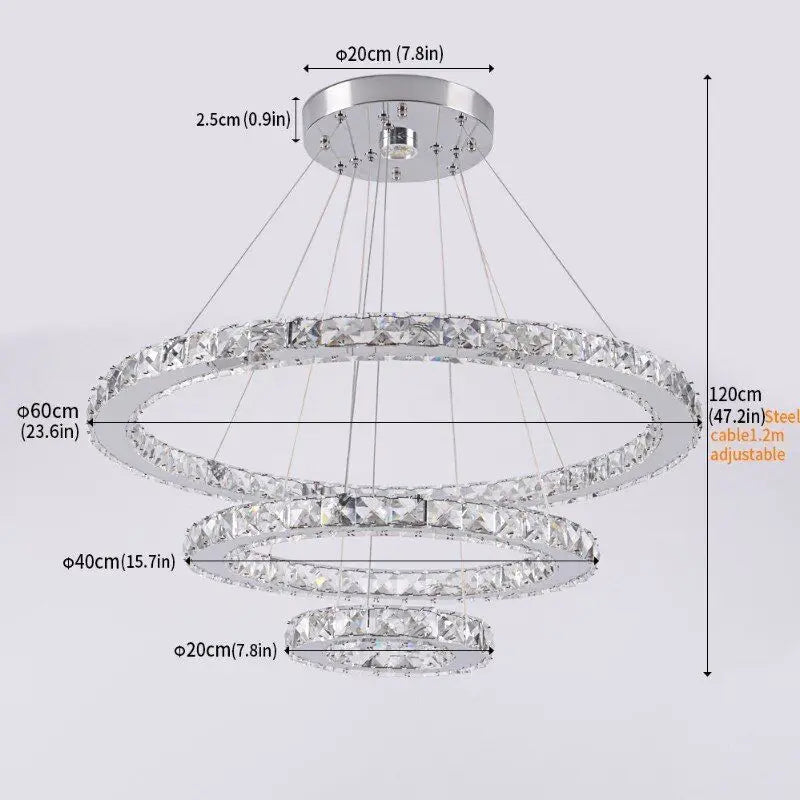 Led Crystal Ceiling Lamp Modern Pendant Light K9 Chandelier Triangle Chrome Plafonier Fixture Dining Living Room Decor Luminaire