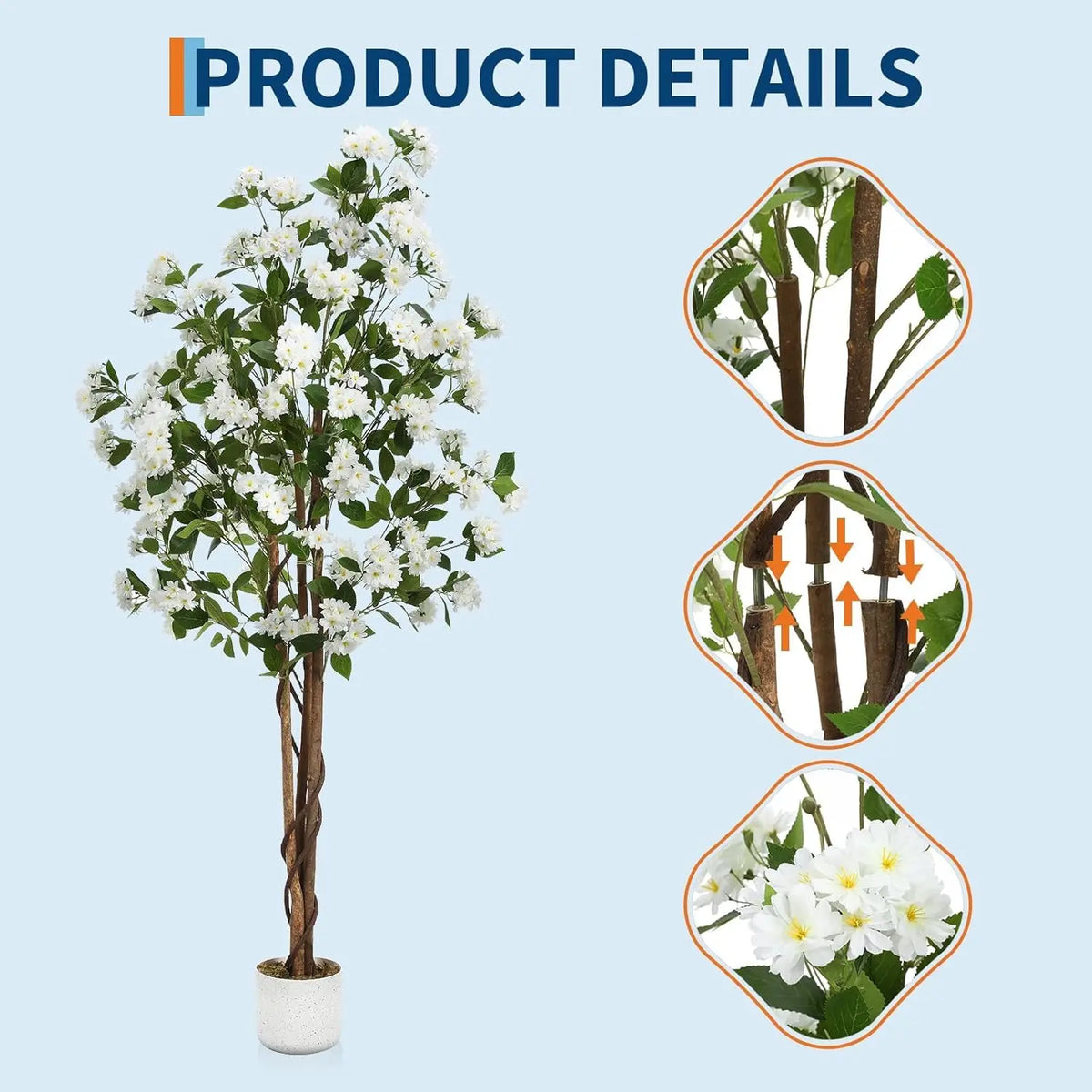 HiMISS Artificial Osmanthus Tree In Planter For Home Decor