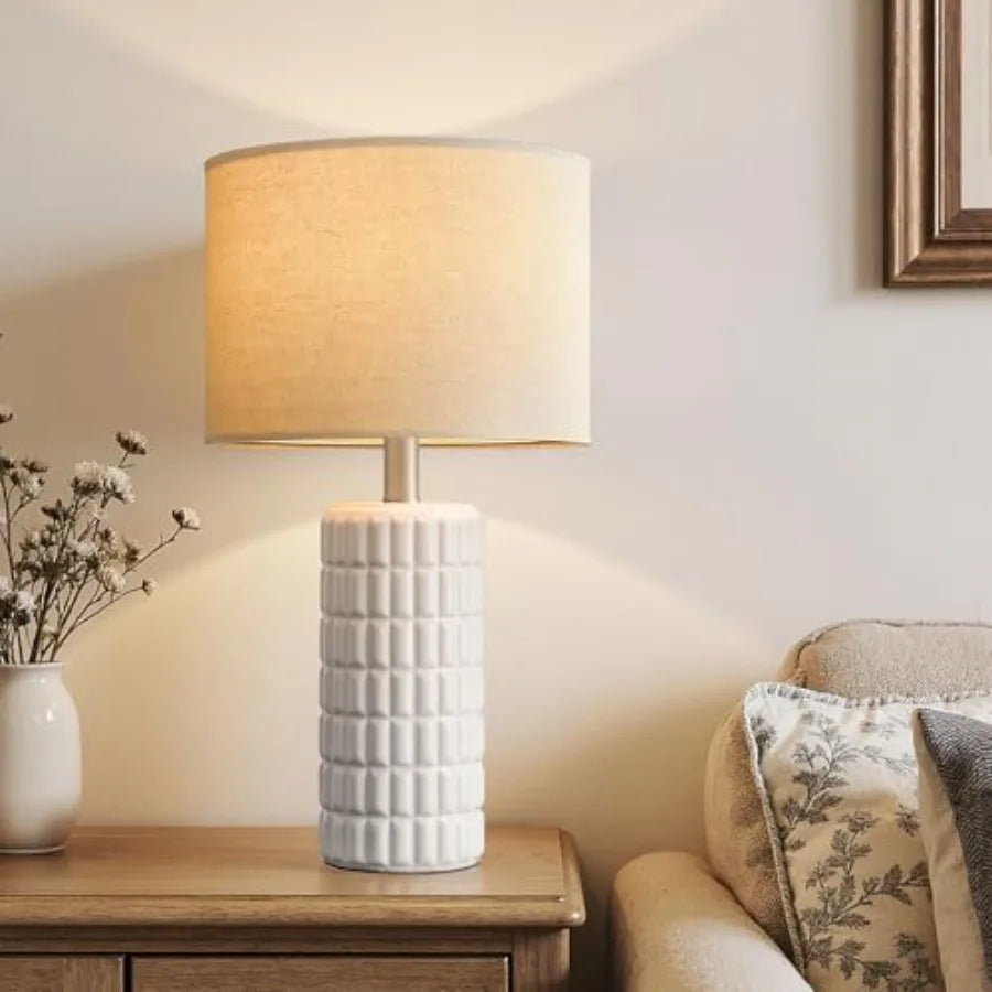 Modern Ceramic Table Lamps Set of Two for Bedroom Decor