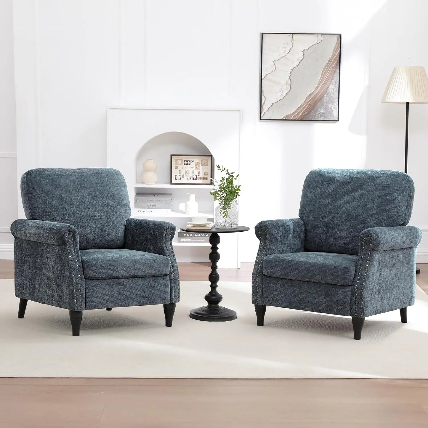 Accent Chair for Living Room, Modern Mid Century Reading Chair Armchair High Back Upholstered Armchair, Customized