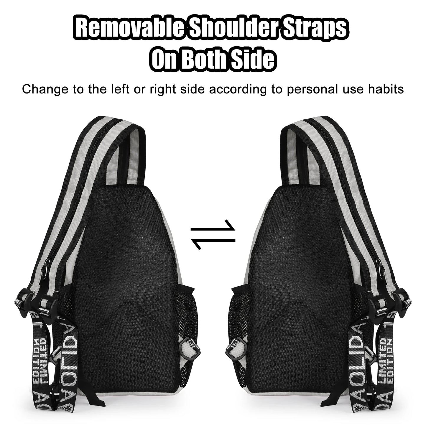 New Designers Chest Bags Crossbody Shoulder Backpack - Headphone Jack & Phone Pocket - For Ladies - Stylish & Practical - Perfec