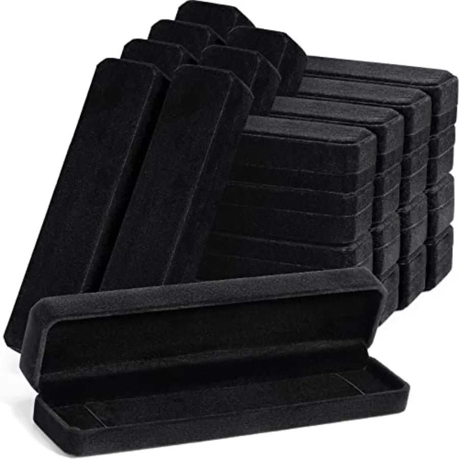 24 Pcs Velvet Bracelet Box Bulk Mother's Day Jewelry Chain Necklace Box Bracelet Storage Case Long Jewelry Case for Wedding Dis