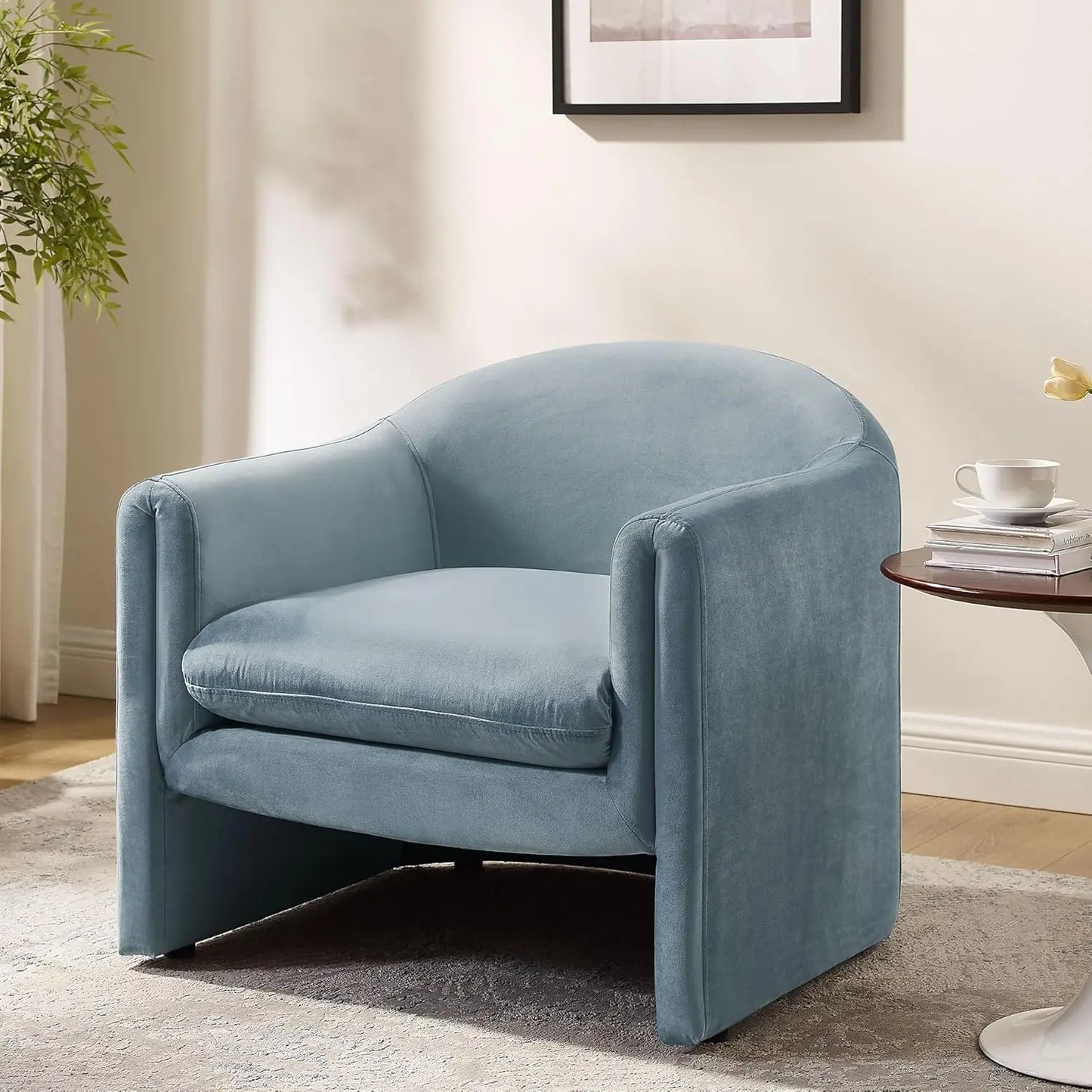 31.2" Accent Chair, Modern Upholstered Living Room Chairs, Comfy Single Sofa Chair for Office, Bedroom, Waiting, Customized