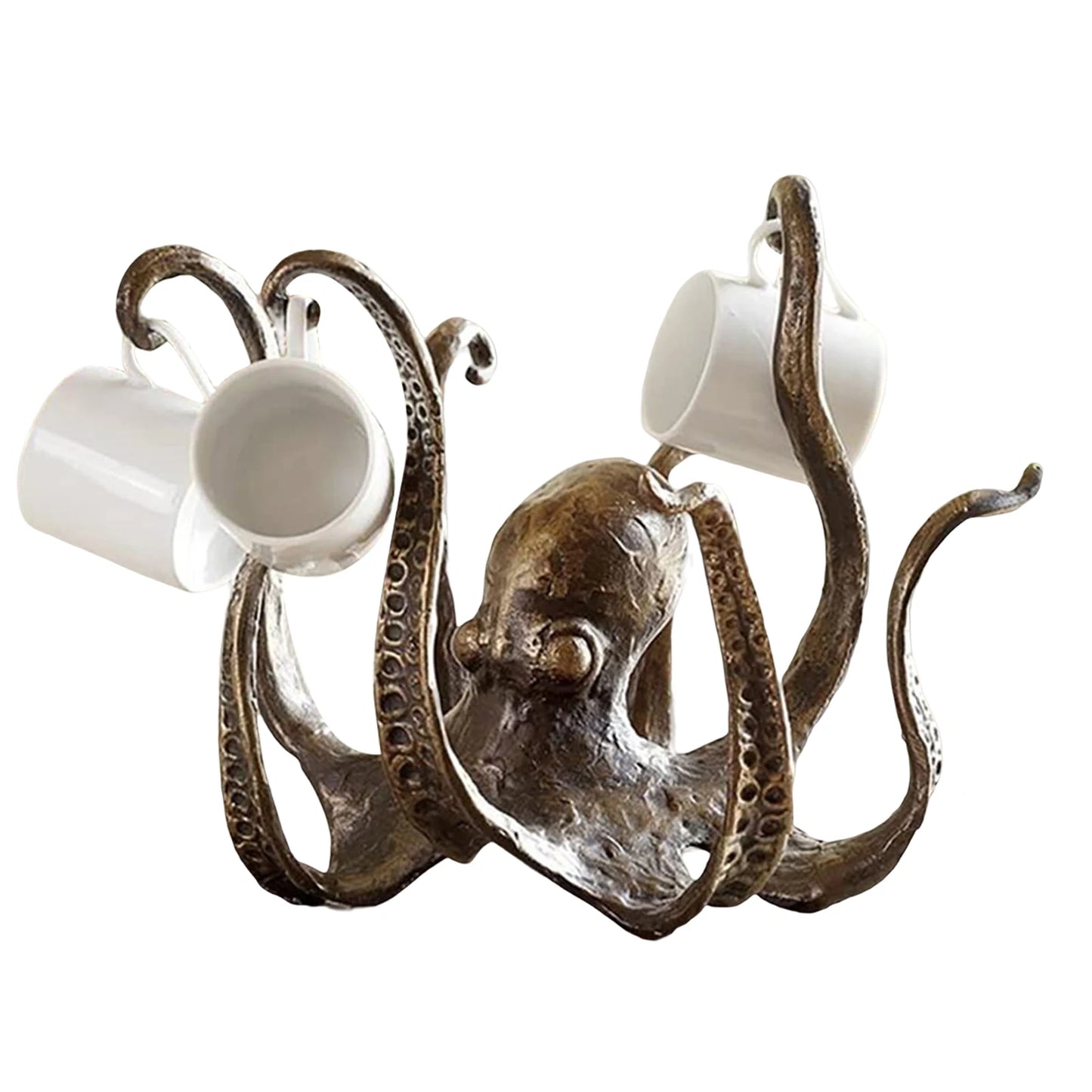 Octopus Cup Holder Resin Rack for Kitchen and Bathroom Decor