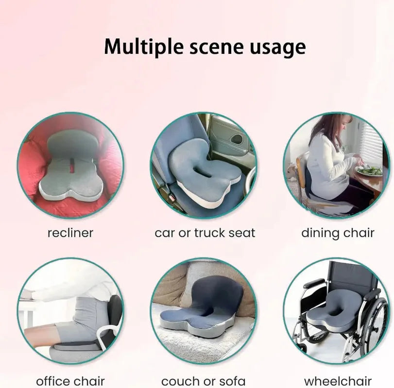 Memory Foam L Shaped Integrated Seat Cushion Lumbar Support Chair Pad For Car Truck Office Desk Gaming Chair