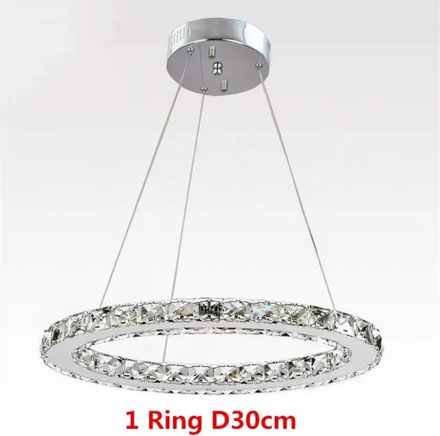 Led Crystal Ceiling Lamp Modern Pendant Light K9 Chandelier Triangle Chrome Plafonier Fixture Dining Living Room Decor Luminaire