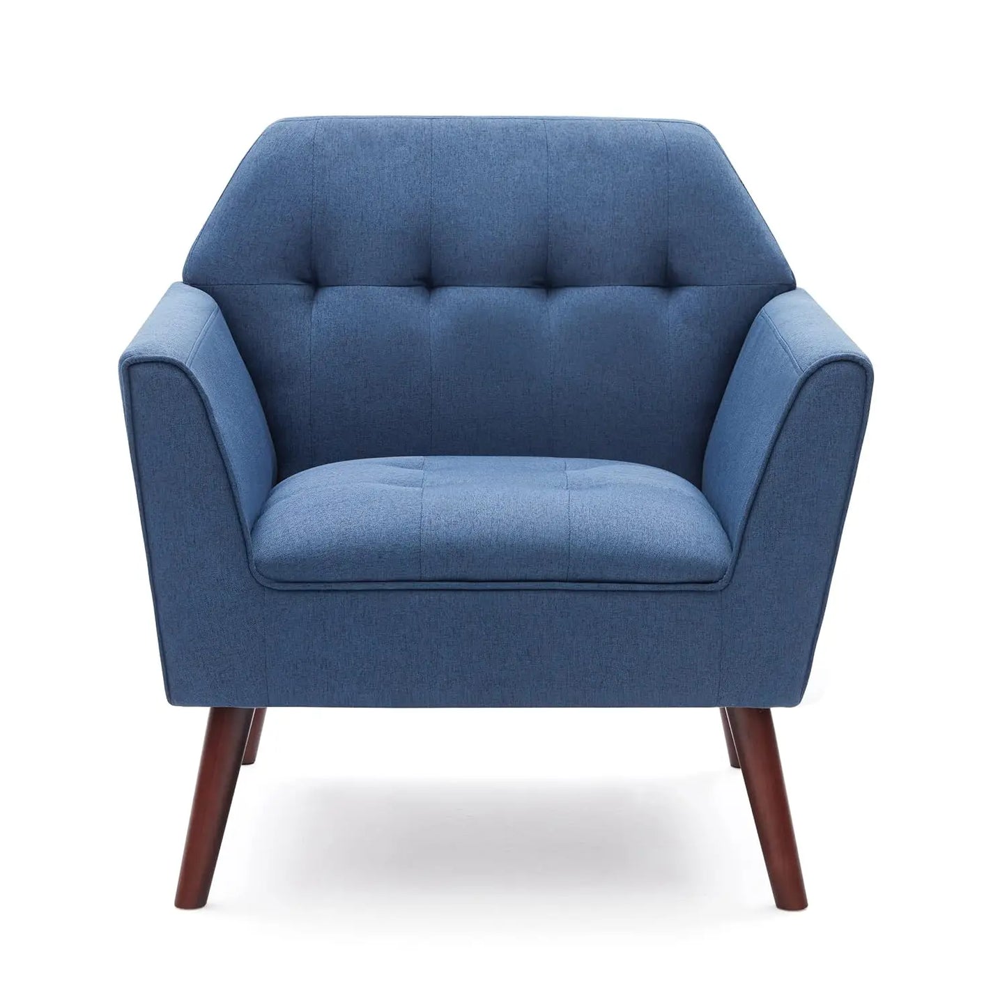 Accent Chair for Living Room, Mid Century Modern Upholstered PU Leather Armchair with Rolled Arms and Deep Seat,, Customized