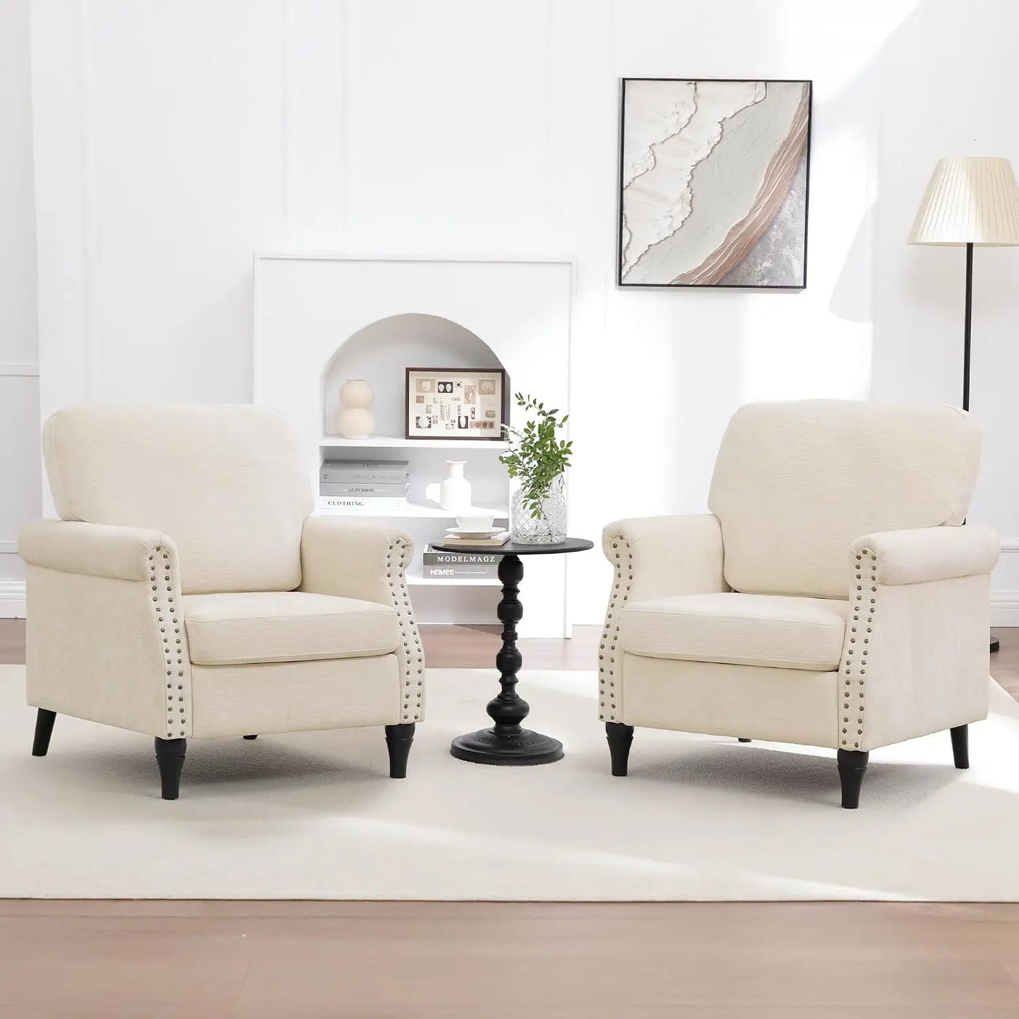 Accent Chair for Living Room, Modern Mid Century Reading Chair Armchair High Back Upholstered Armchair, Customized