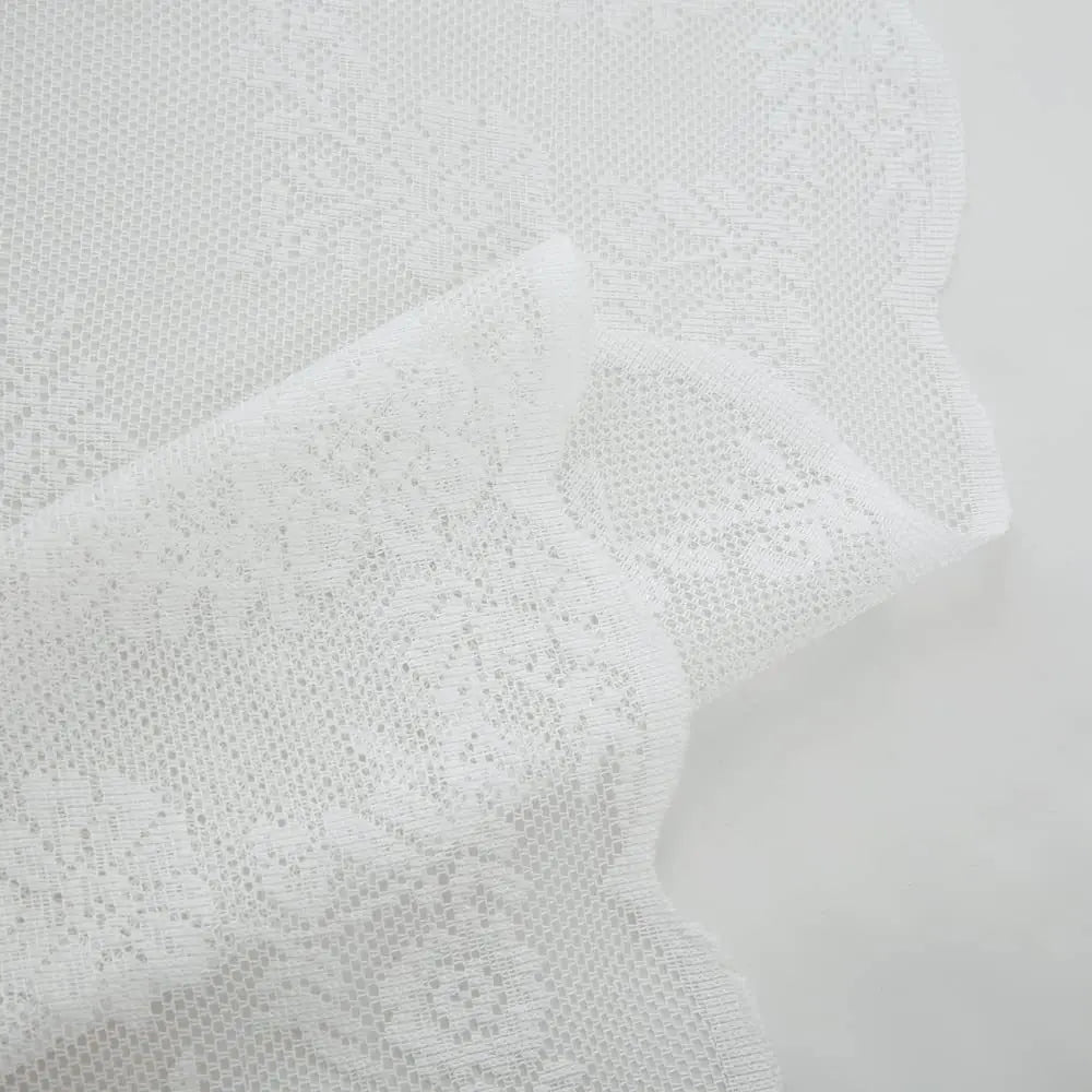 Vintage Embroidered Floral Chiffon Lace Curtain For Living Room