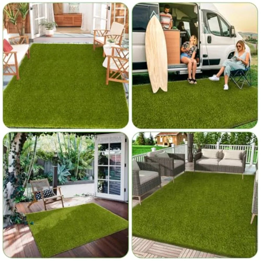 CooRug Artificial Grass Outdoor, Realistic Artificial Turf Grass Rug, Large Fake Grass for Dogs Indoor Outdoor Garden Lawn Land