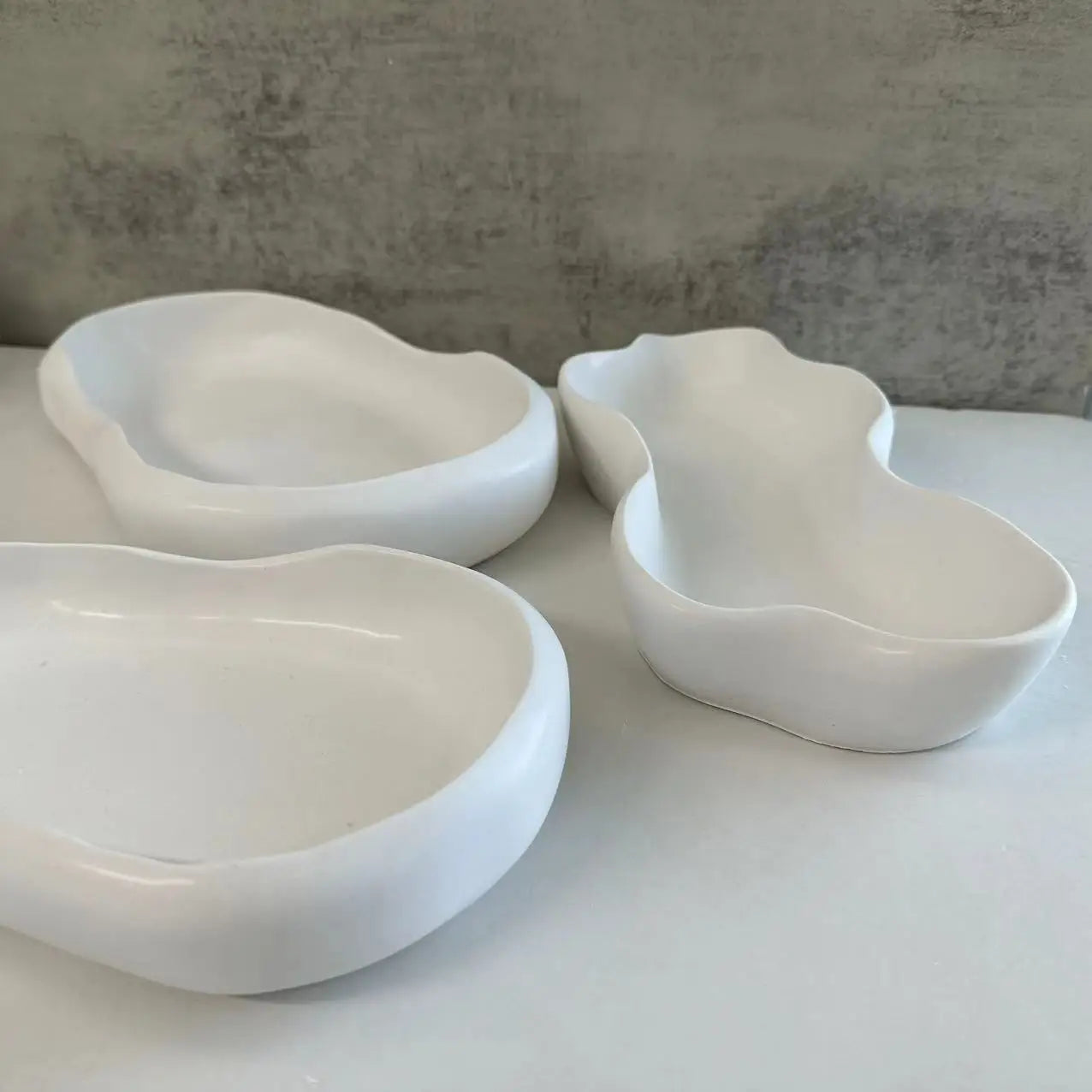 Irregular Oval Storage Tray Silicone Mold Plate Plaster Tray Drip Planter Tray Moulds