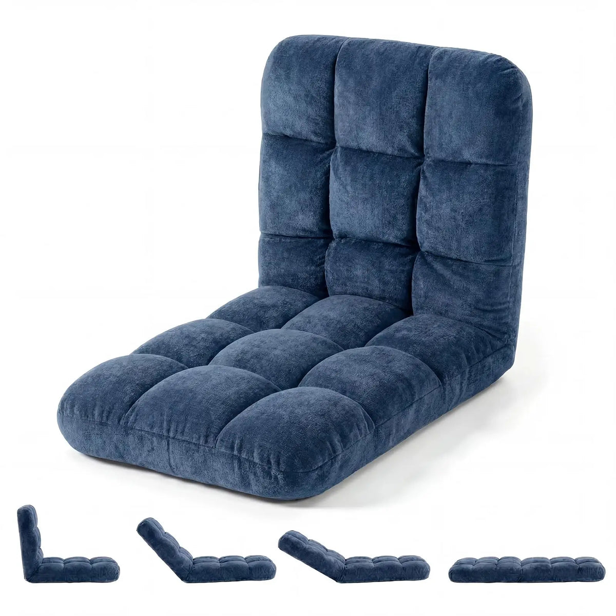 HiMISS Adjustable Floor Chair With Back Support And Foldable Lounge