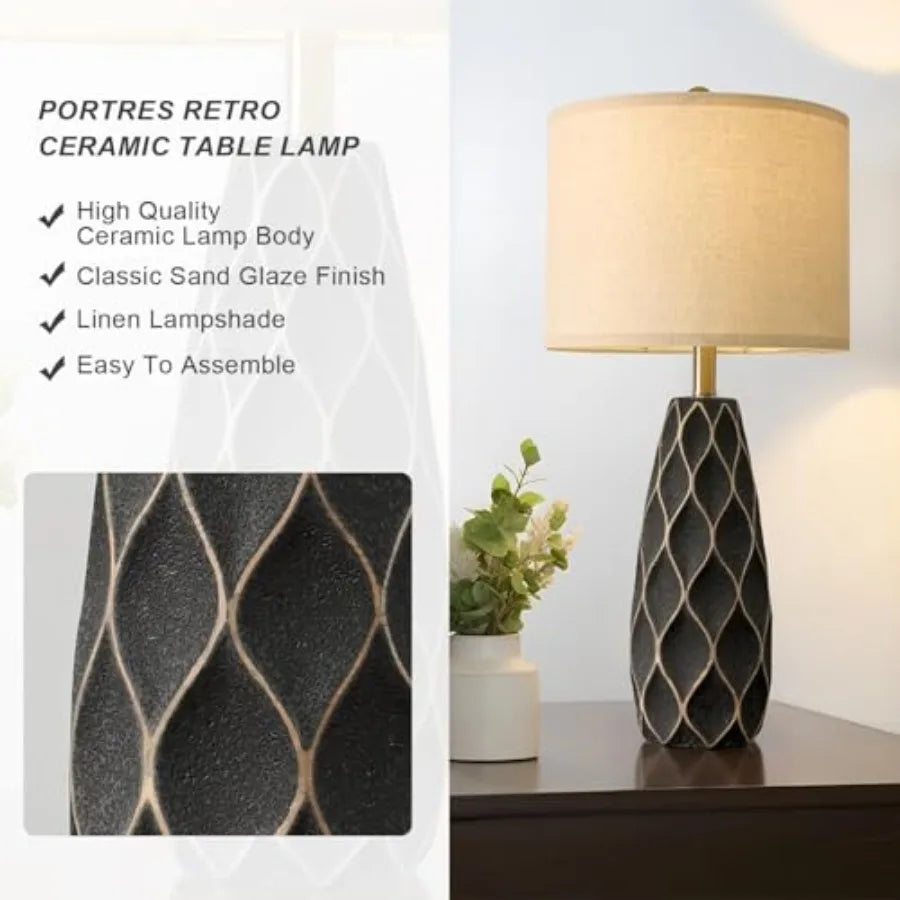 Modern Ceramic Table Lamps for Bedroom and Living Room Decor