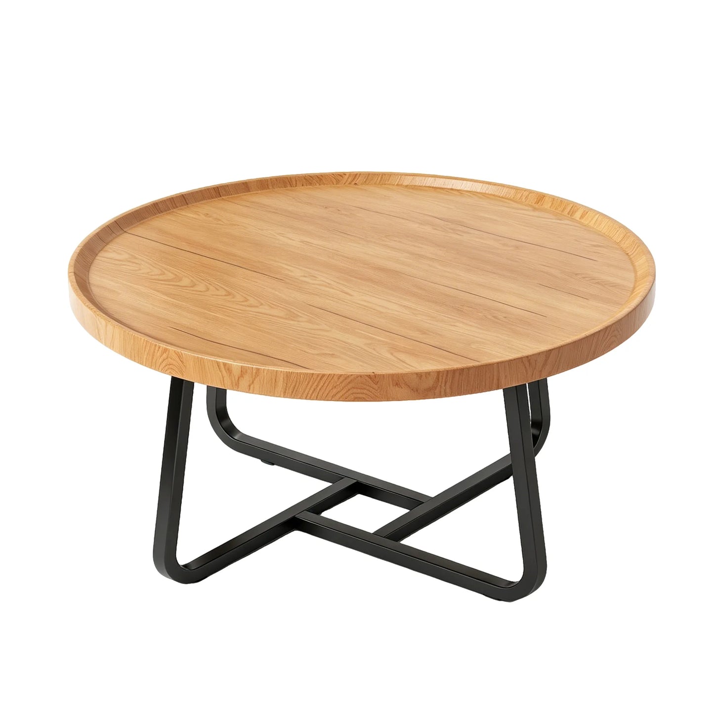 19.7in Minimalist Round Side Table, Small Coffee Tea End Table With Metal Frame For Living Room Bedroom Decor