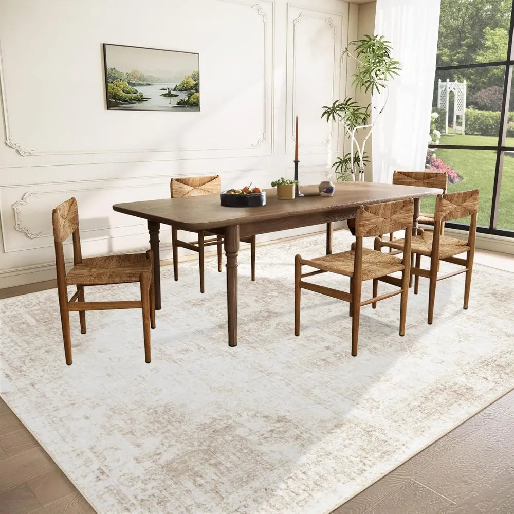 Vintage Boho Medallion Area Rug Non Slip Living Room Carpet