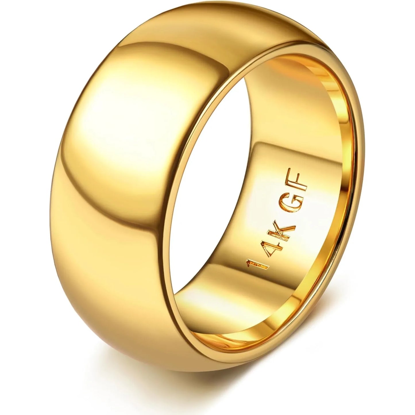 DrPerfect 14K Gold Plated Ring Unisex Comfort Fit Non Tarnish