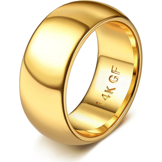DrPerfect 14K Gold Plated Ring Unisex Comfort Fit Non Tarnish