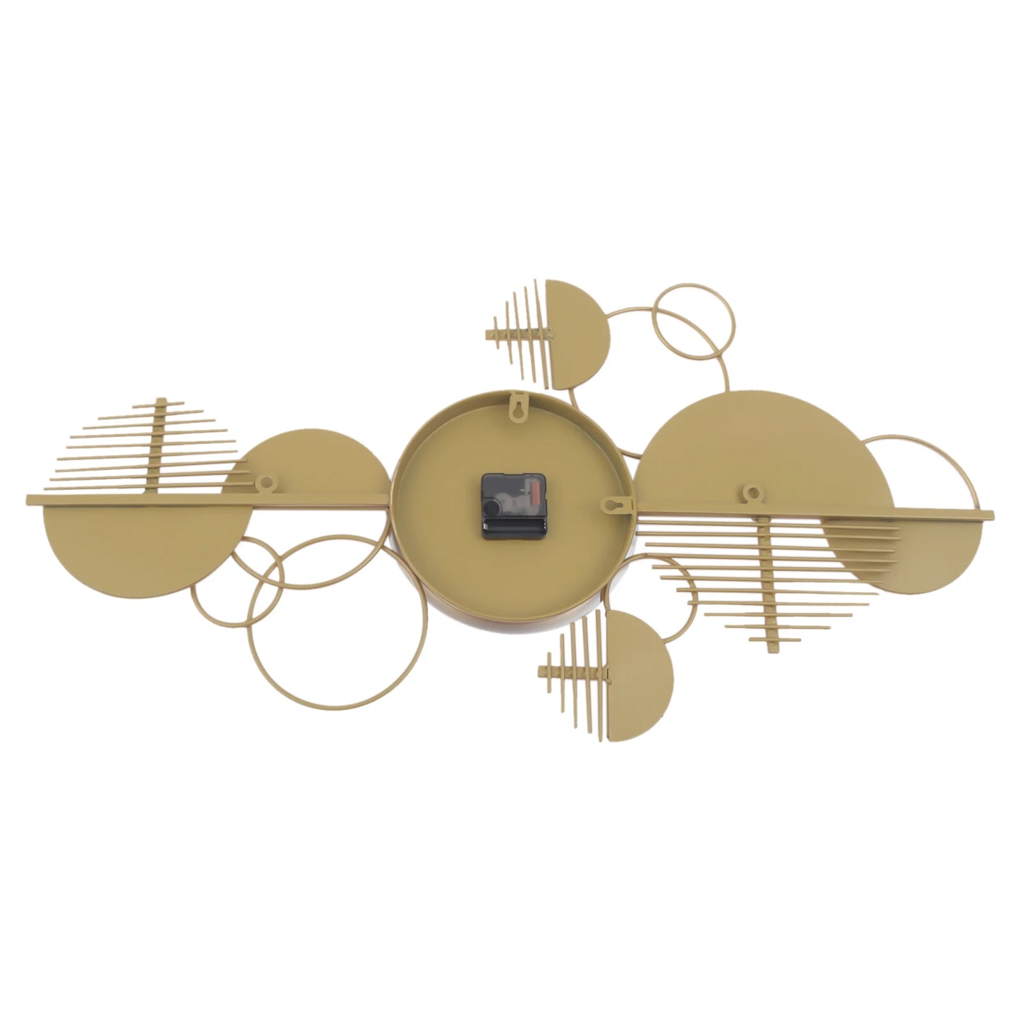 Modern Metal Wall Clock Silent Battery Operated Minimalist Living Room