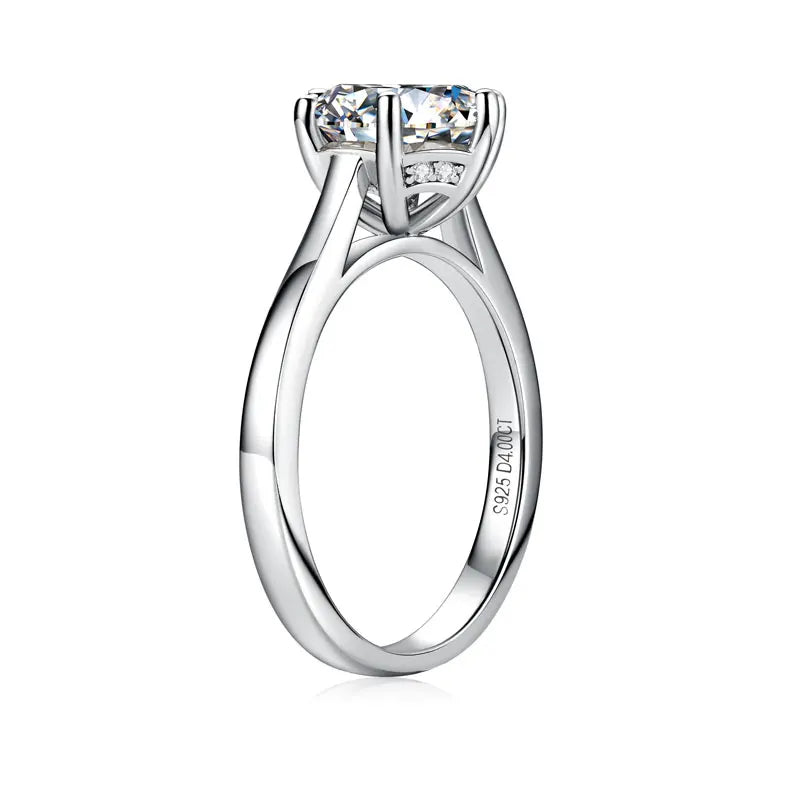 GRA Certified Round Moissanite Engagement Ring Lab Diamond Solitaires Rings for Women S925 Silver Wedding Party Band Jewelry