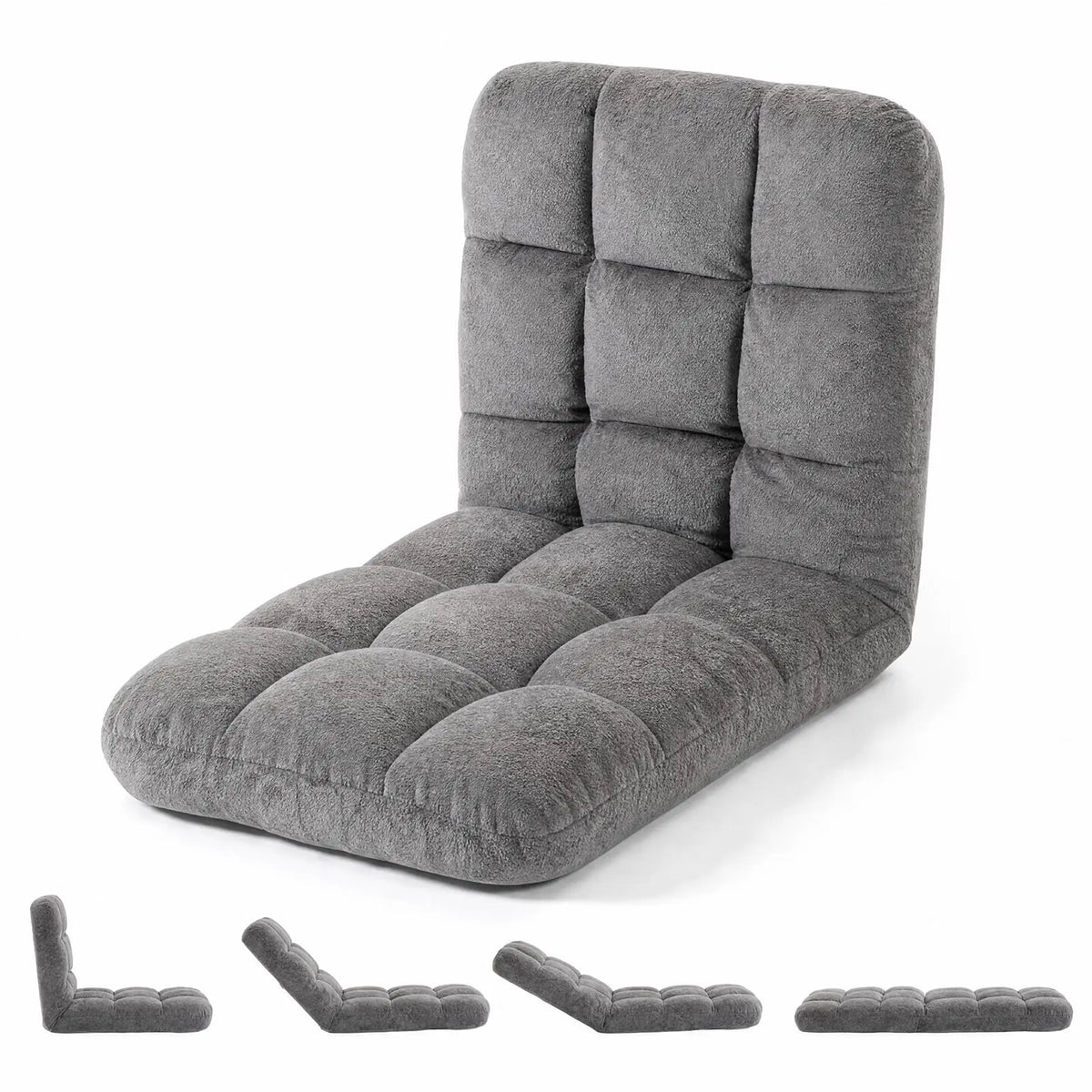 HiMISS Adjustable Floor Chair With Back Support And Foldable Lounge