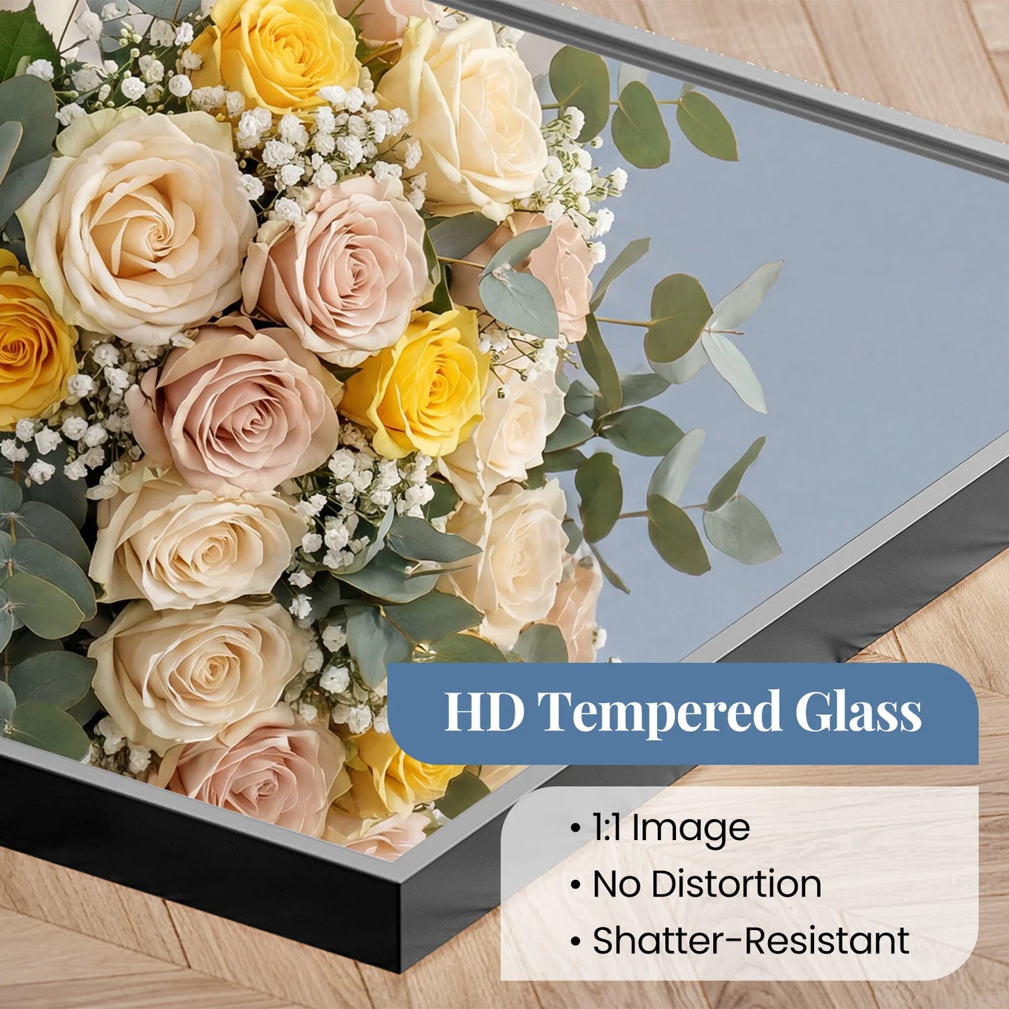 JHK Rectangle Wall Mount Mirrors with Metal Frame Bathroom Mirror for Over Sink Modern Vanity Mirror with Tempered Glass for Home Decor Anti-Rust
