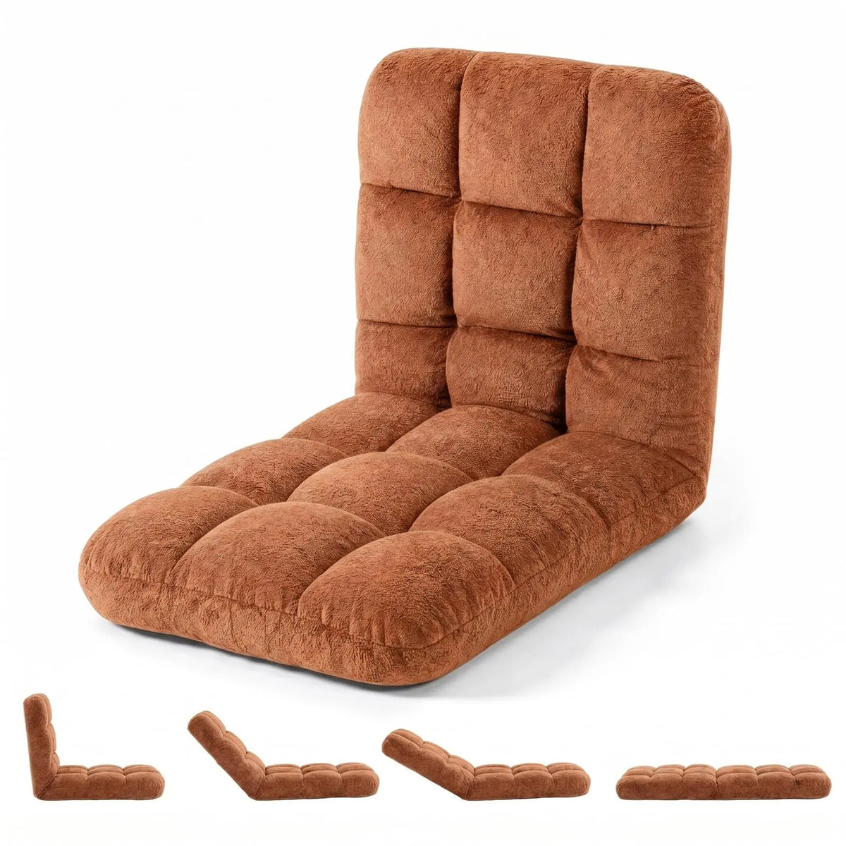 HiMISS Adjustable Floor Chair With Back Support And Foldable Lounge