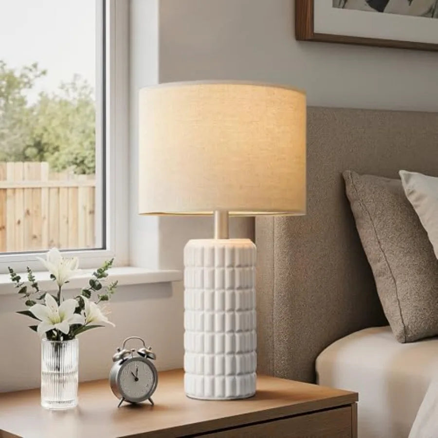 Modern Ceramic Table Lamps Set of Two for Bedroom Decor