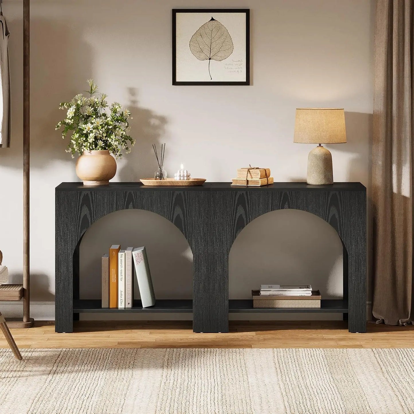 Nightstand with Storage, Large Bedside Table for Bedroom, Farmhouse Night Stand with Wooden Base, Wooden Side End, Customized