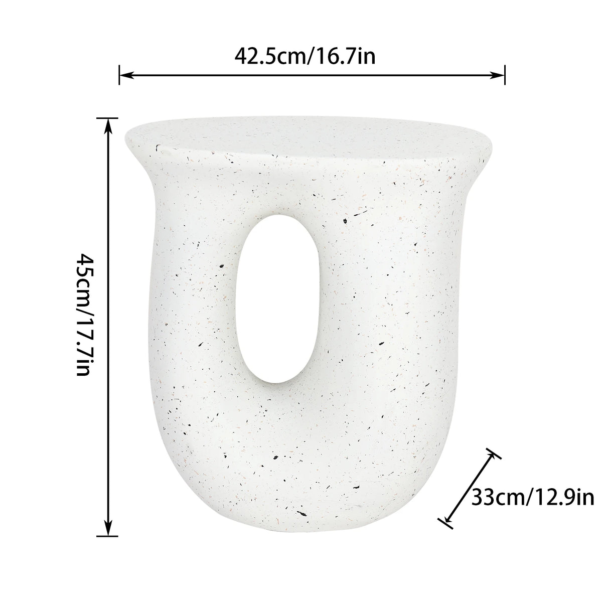 Wisfor Modern Oval Pedestal Side Table For Home Decor