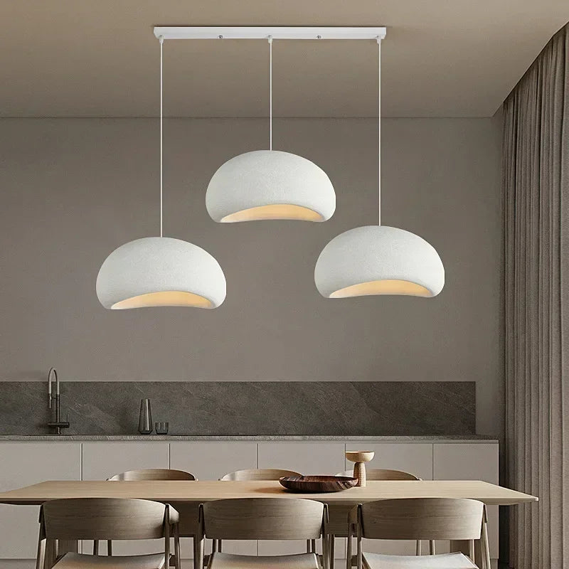 LED Pendant Lights White Resin Hanging Lamp for Living Dining Room Restaurant Decor Chandelier Art Suspension Luminaire