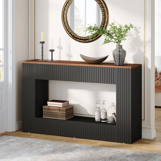 Tribesigns Console Table, 55-Inch Wood Entryway Table with Storage, Narrow Long Sofa Table Behind Couch Table for Living Room