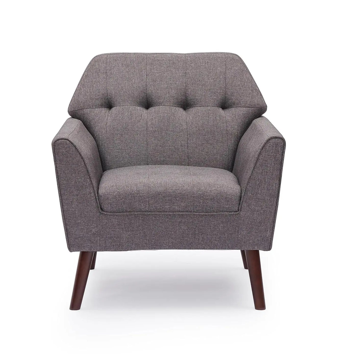 Accent Chair for Living Room, Mid Century Modern Upholstered PU Leather Armchair with Rolled Arms and Deep Seat,, Customized