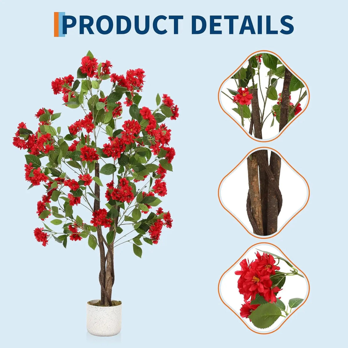 HiMISS Artificial Osmanthus Tree In Planter For Home Decor
