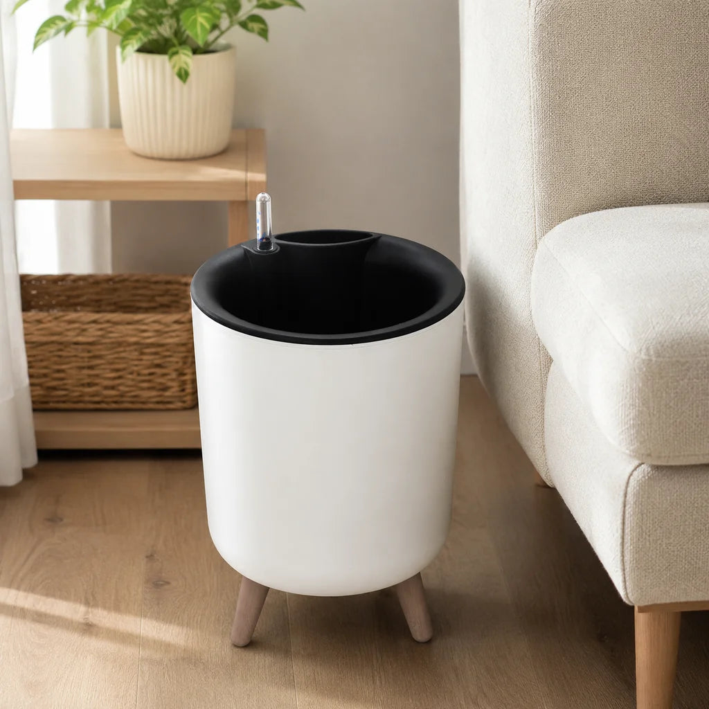 Modern Self Watering Raised Planter With Water Level Indicator