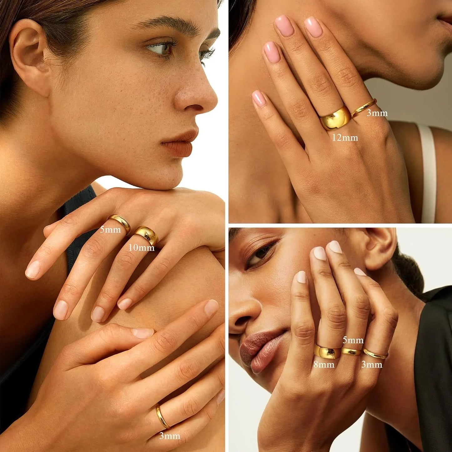 DrPerfect 14K Gold Plated Ring Unisex Comfort Fit Non Tarnish