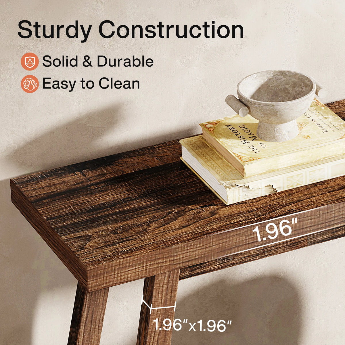 Tribesigns Wood Console Table Provides Reliable Dual Storage Shelves Today