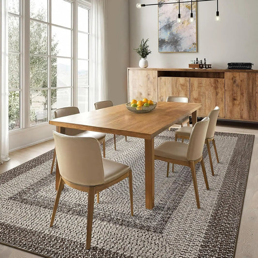 Garvee Boho Braided Area Rug for Living Room and Bedroom