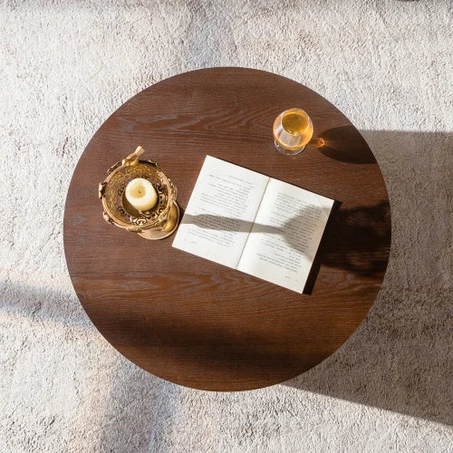 Handcrafted Wooden Lifting Round Coffee Table For Living Room