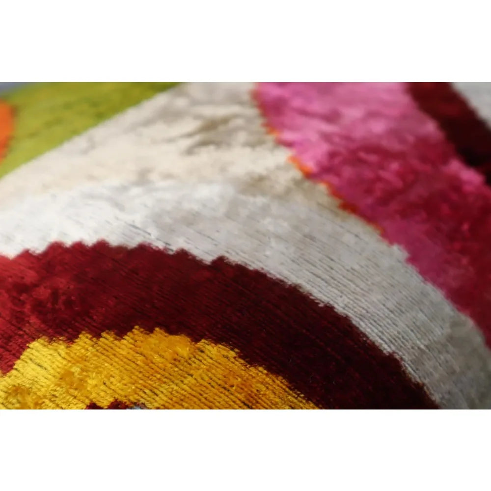 Silk Velvet Throw Pillow Decorative Cushion With Down Fill