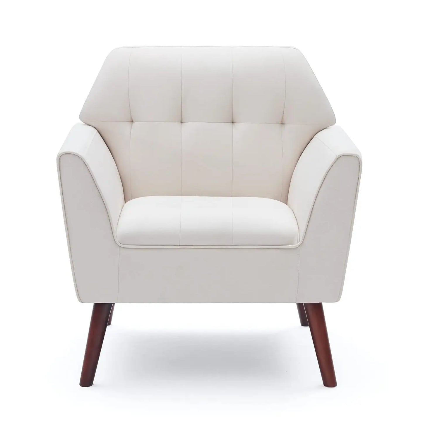 Accent Chair for Living Room, Mid Century Modern Upholstered PU Leather Armchair with Rolled Arms and Deep Seat,, Customized