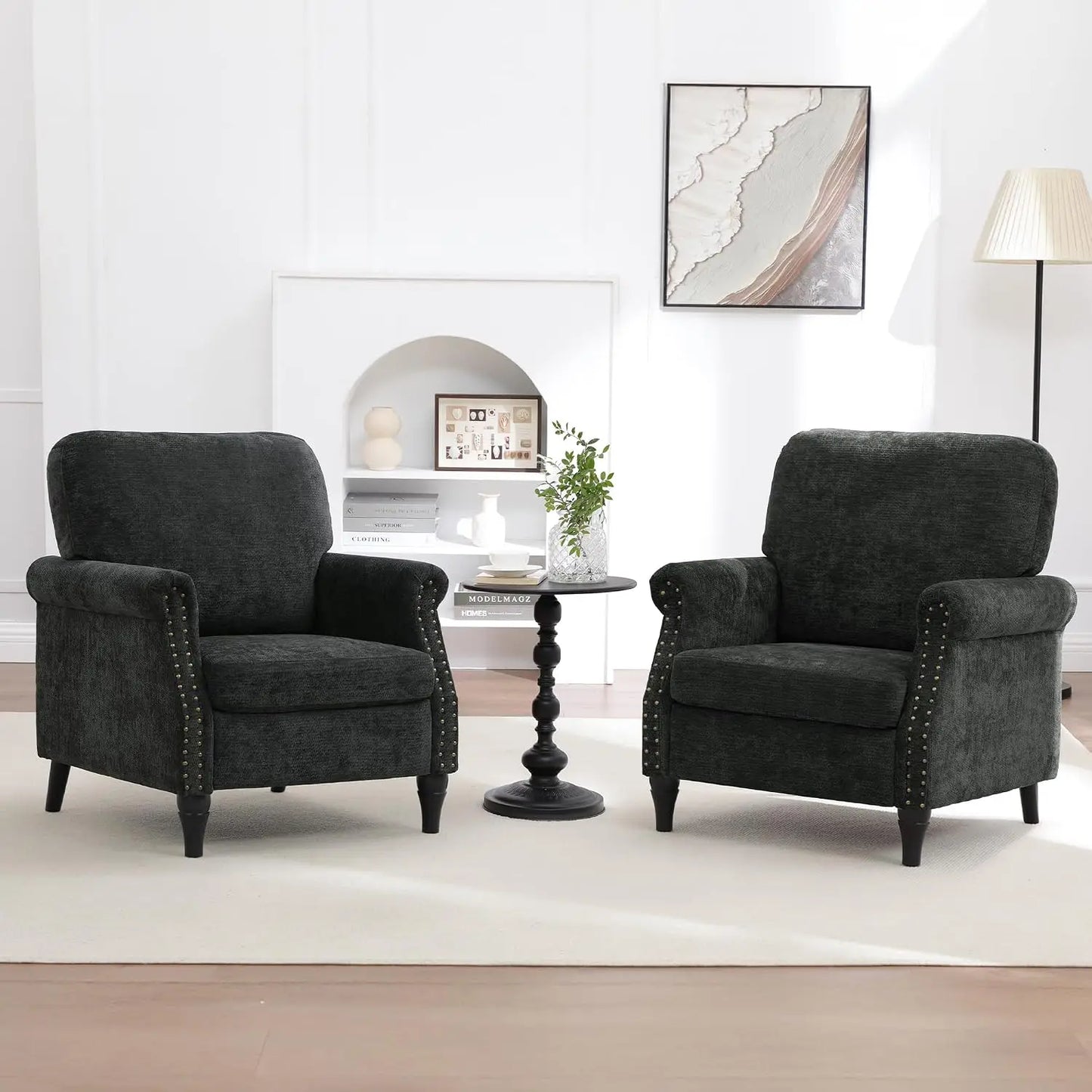 Accent Chair for Living Room, Modern Mid Century Reading Chair Armchair High Back Upholstered Armchair, Customized
