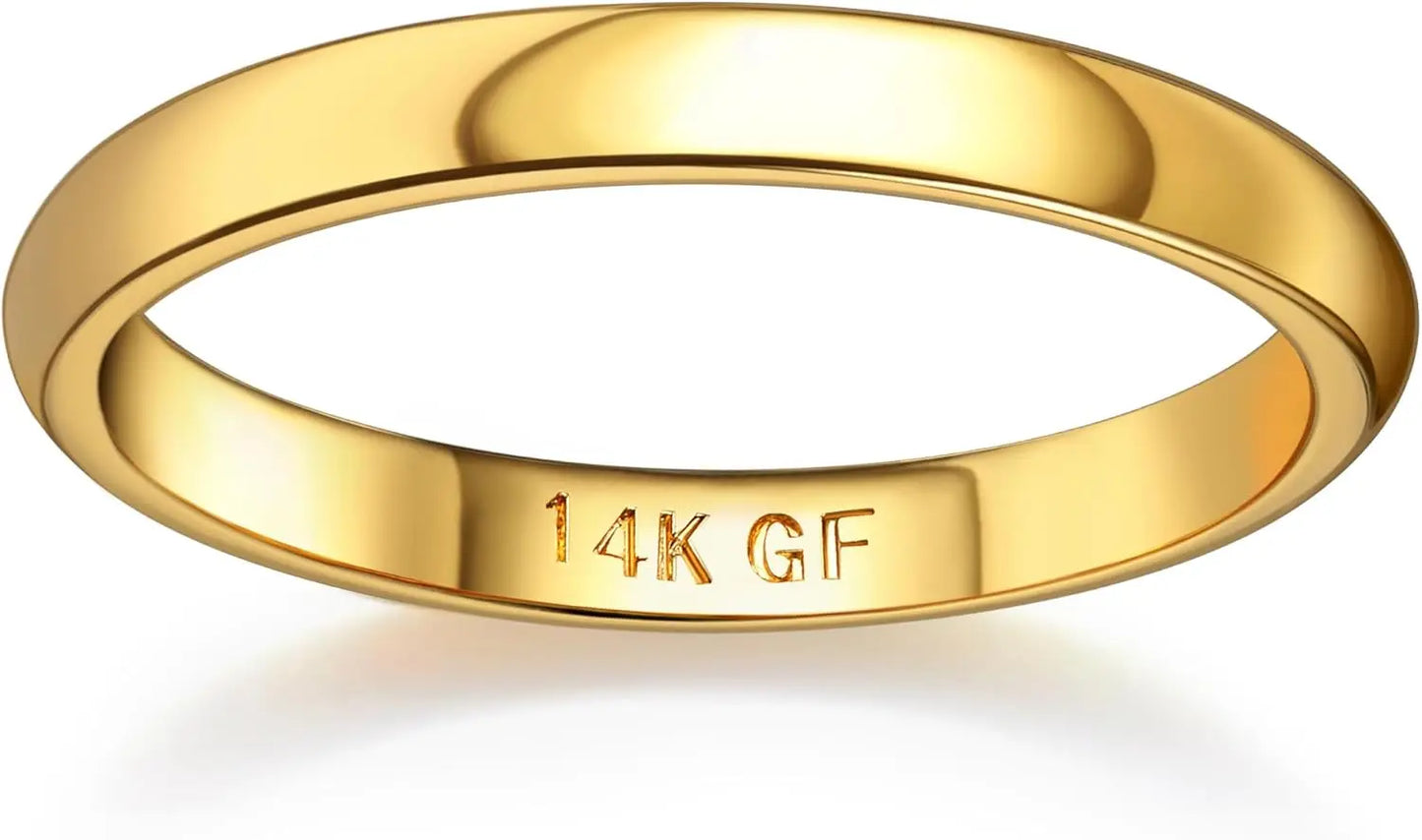 DrPerfect 14K Gold Plated Ring Unisex Comfort Fit Non Tarnish