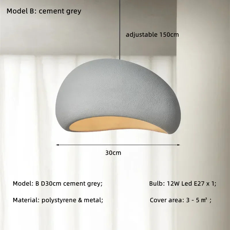 LED Pendant Lights White Resin Hanging Lamp for Living Dining Room Restaurant Decor Chandelier Art Suspension Luminaire