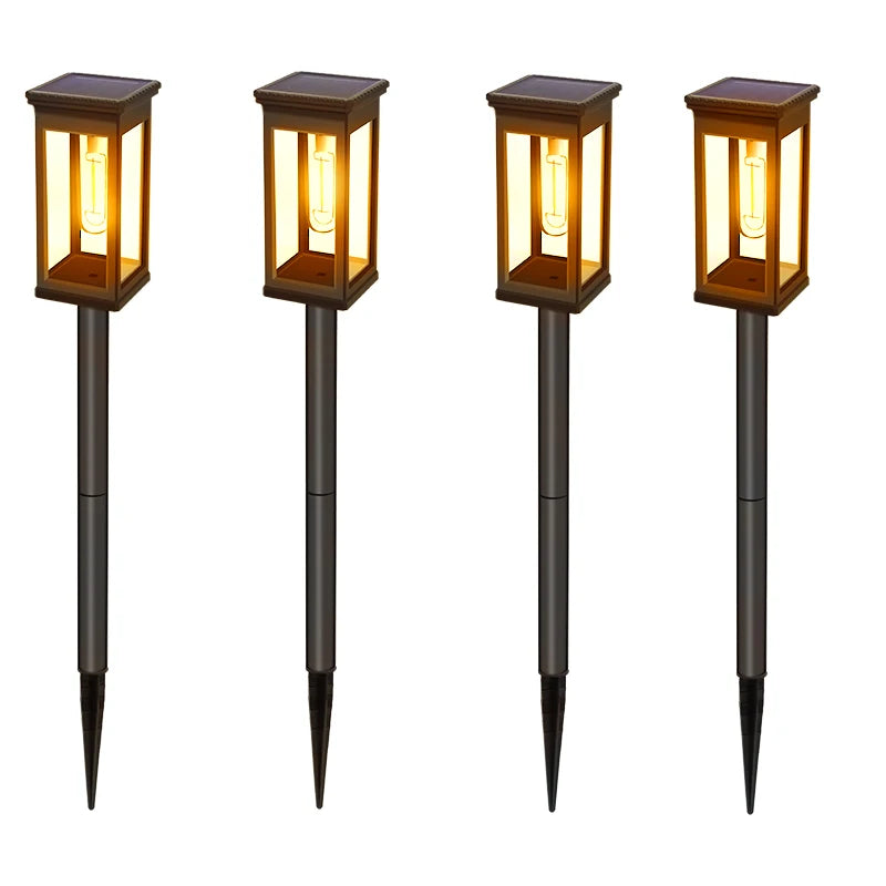 FAMCDC Solar Pathway Lights Auto On Off Waterproof Landscape Lighting