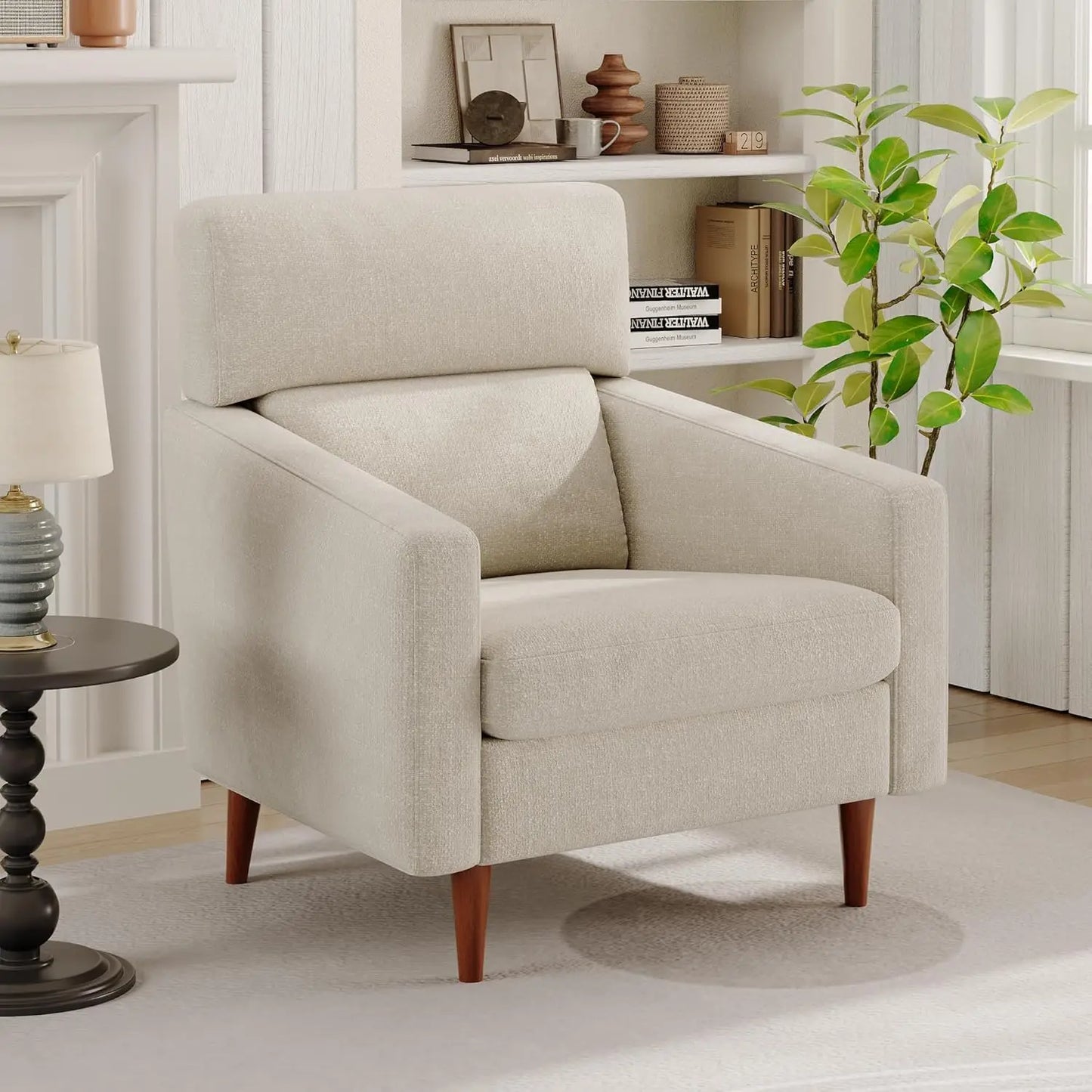 Mid-Century Oversized Accent Chair,Modern Upholstered Living Room Chairs，Wide Comfy Reading Chair for, Customized