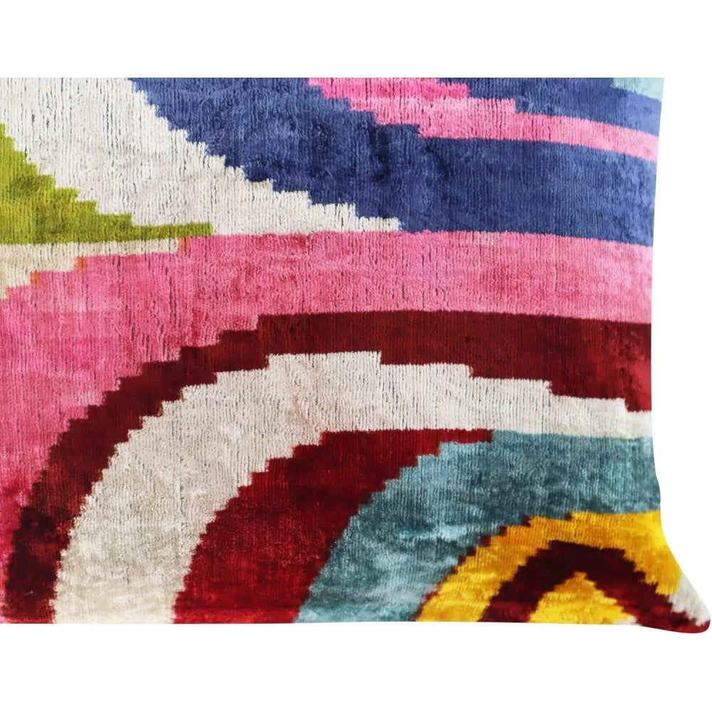 Silk Velvet Throw Pillow Decorative Cushion With Down Fill