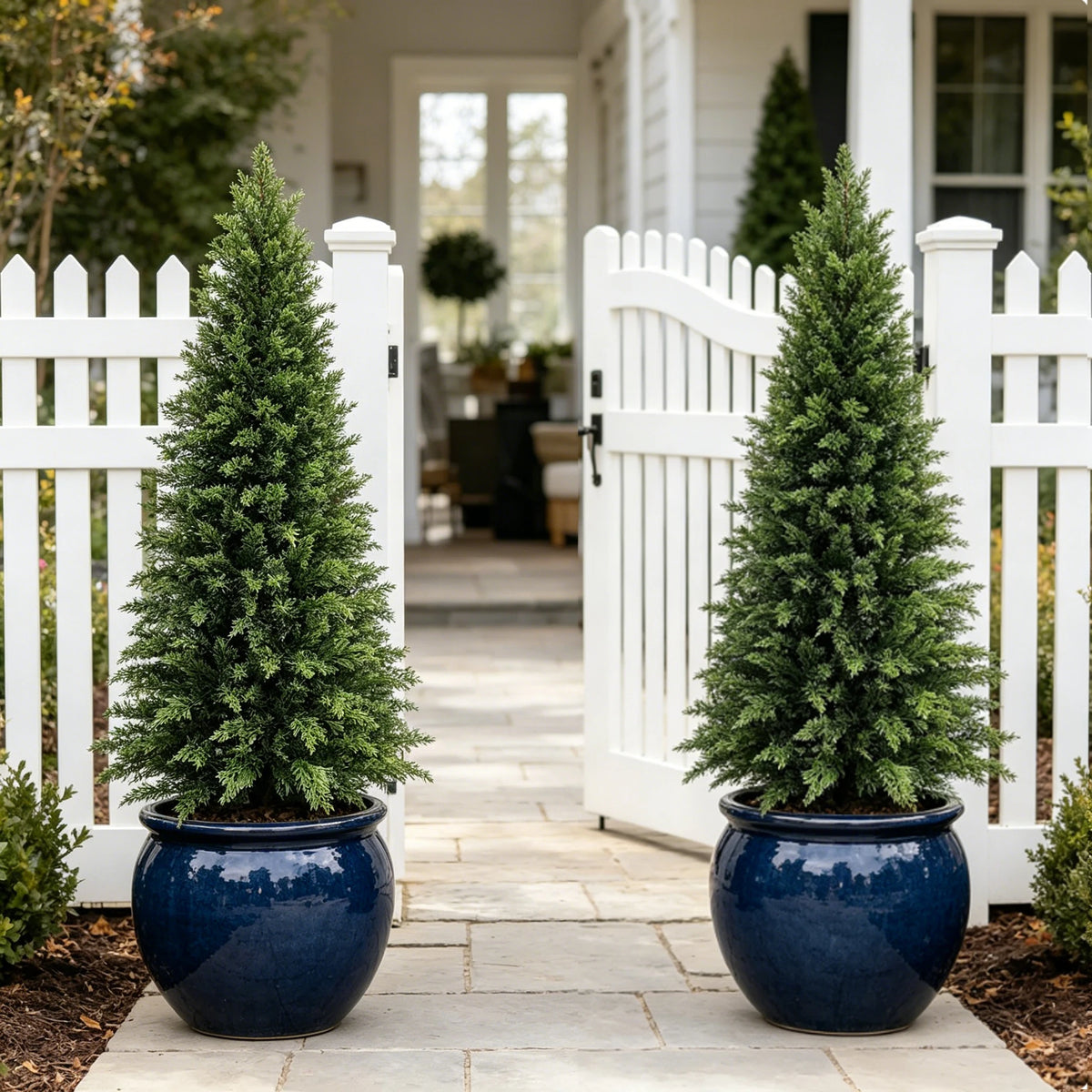 Realistic Cedar Topiary Tree For Outdoor Patio Garden Decor