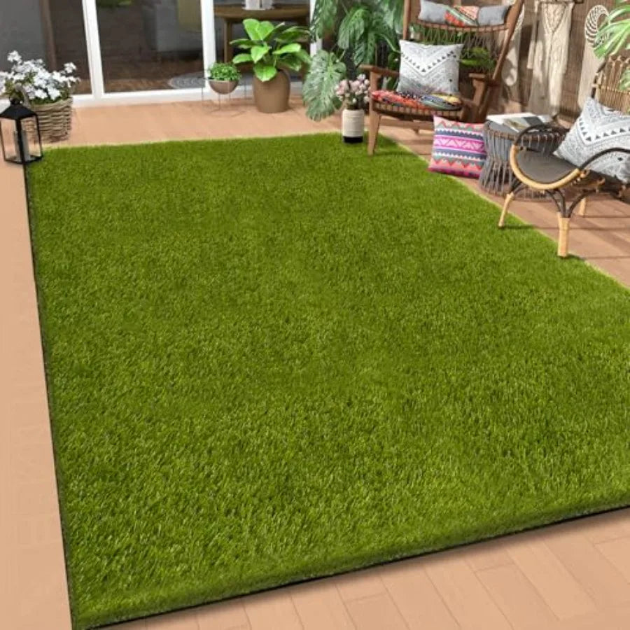 CooRug Artificial Grass Outdoor, Realistic Artificial Turf Grass Rug, Large Fake Grass for Dogs Indoor Outdoor Garden Lawn Land